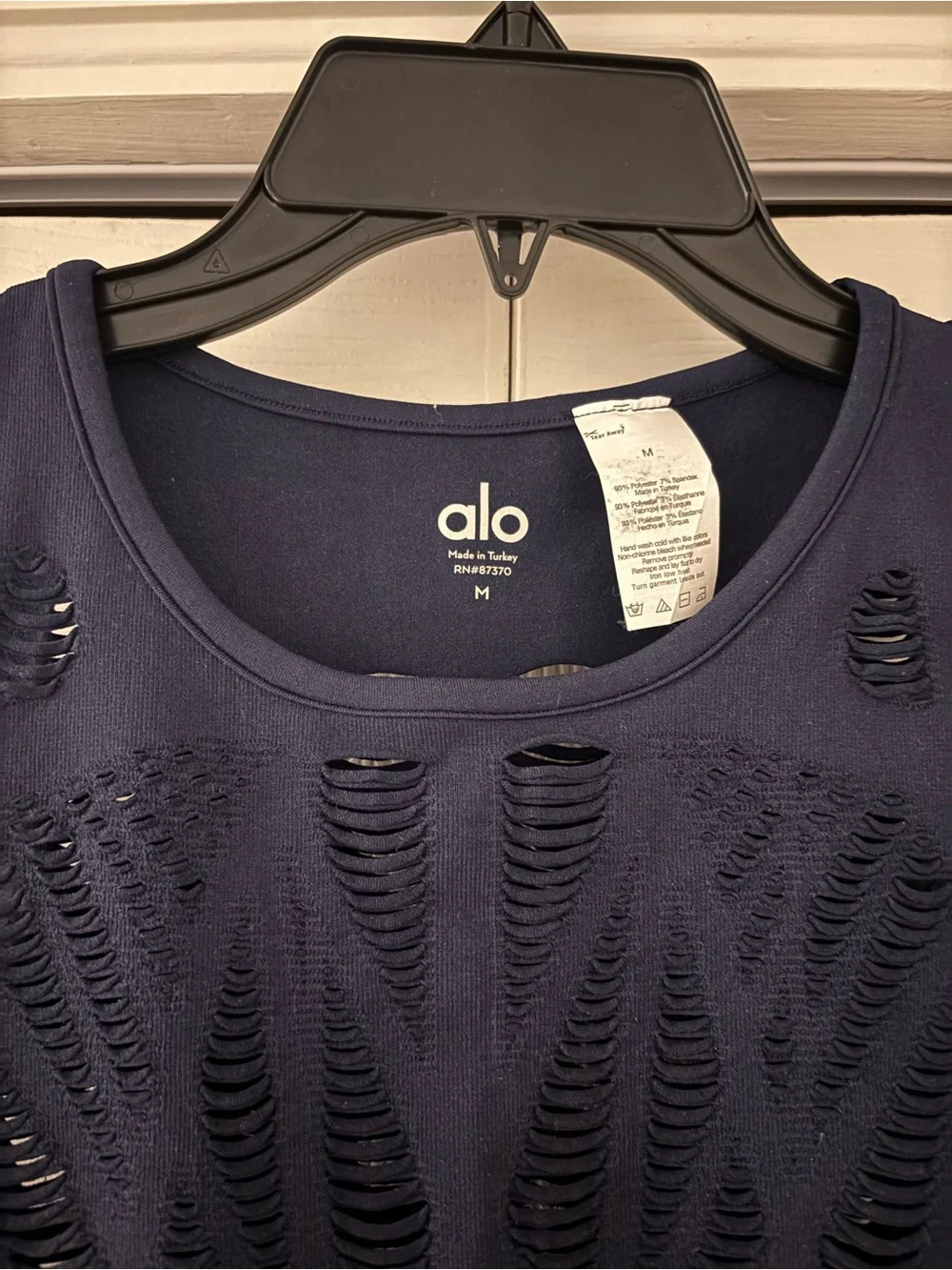 ALO YOGA Vixen Fitted Racerback Tank Top in Navy